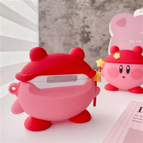 Cute Kirbys Magic Wand Protective Silicone Cover Airpods Case Full