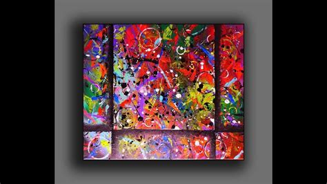 Learn To Paint Colorful Abstract Painting With Random Tools Fun With