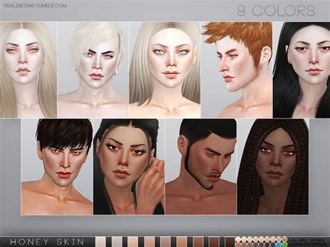 Pralinesims PS Honey Skin Honey Skin Skin Mask Sims 4 Cc Skin