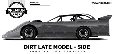 Pixelsaurus Dirt Late Model Premium Vector Template