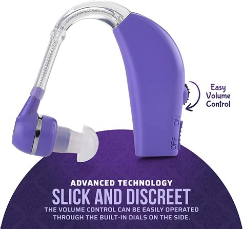 Hearing Aids Rechargeable And Premium Bte Single Purple Medca Hearing