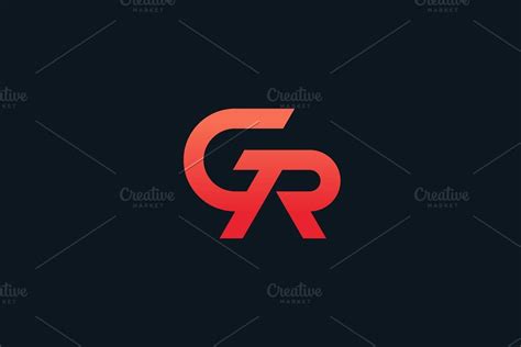 Gr Monogram Of Two Letters Gandr Letter Logo Design Typography