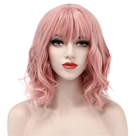 Enilecor Pink Wig With Bangs Best Halloween Wigs From Amazon