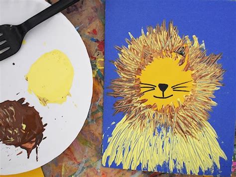 Fork Painted Lions Craft Our Kid Things