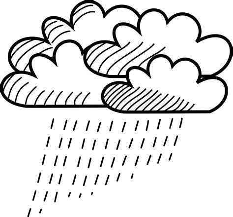 Rain Line Drawing Clipart Best