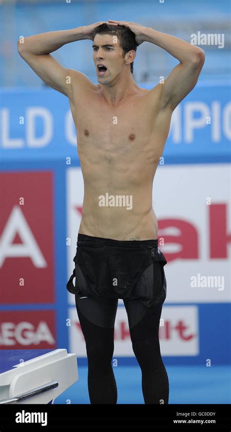Usas Michael Phelps During The Mens 4 X 100m Freestyle During The