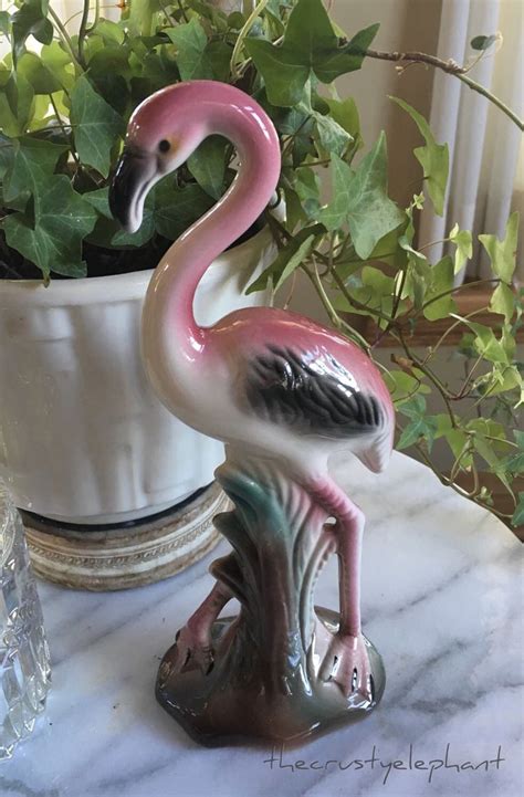 Vintage Kitsch Pink Flamingo Figurine Florida Souvenir Etsy Vintage