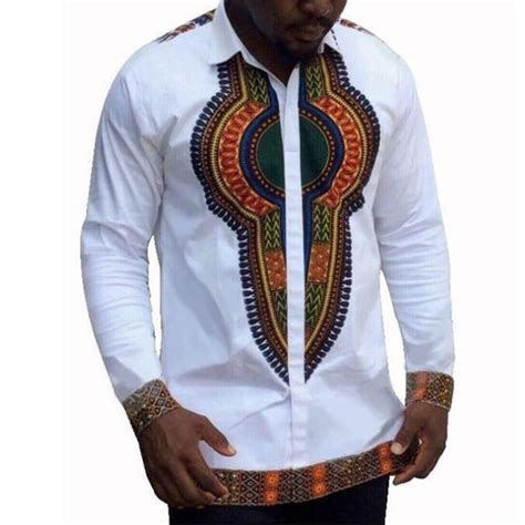 2017 New Styles Male Africa Clothing Traditional African Print Shirt