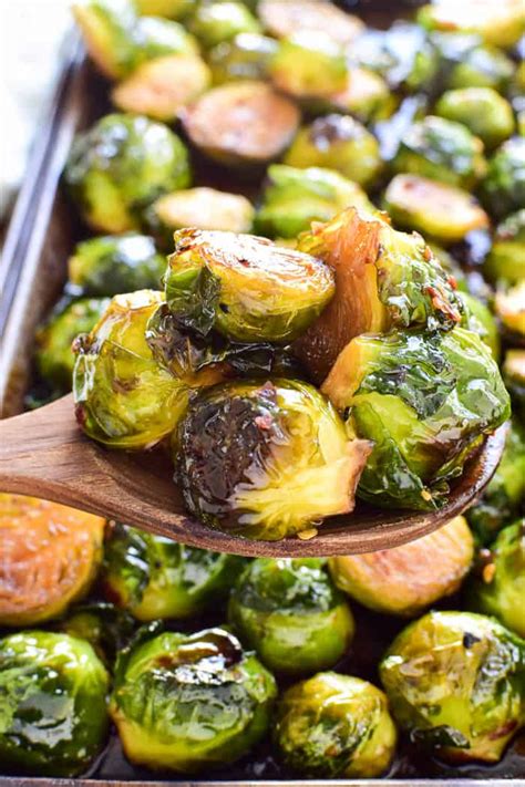 During the last 10 minutes, sprinkle the pine nuts over the sprouts and remove the lid. Honey Soy Roasted Brussels Sprouts - Lemon Tree Dwelling ...