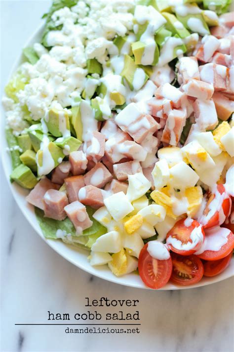 Leftover Thanksgiving Ham Cobb Salad Damn Delicious