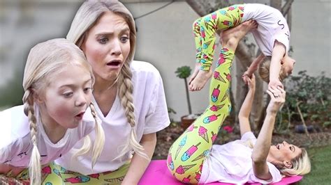 Hilarious Mommy Daughter Yoga Challenge Youtube