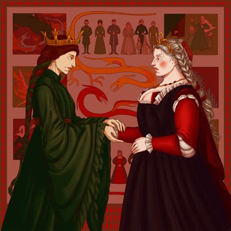 Queen Alicent And Princess Rhaenyra By Uradumbss Rimaginarywesteros