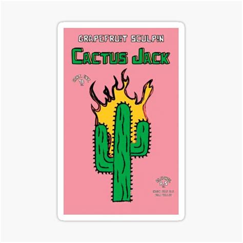 Cactus Jack Sticker By Flakkstore Redbubble