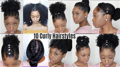 10 Quick Easy Hairstyles For Natural Curly Hair Instagram Inspired Hairstyles Youtube