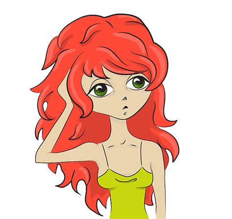 Red Hair Woman Freckles Illustrations Royalty Free Vector Graphics