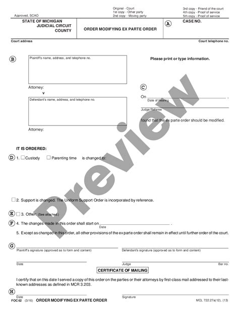 Application For Emergency Ex Parte Order Of Custody Us Legal Forms