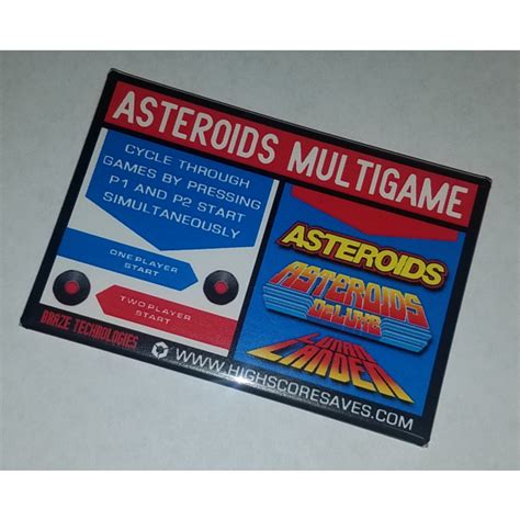 Asteroids Multigame Instruction Magnet | High Score Saves