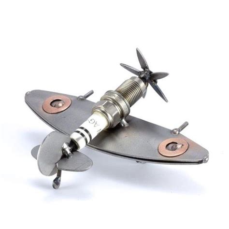 Nuts And Bolts Sculpture Mini Plane Spitfire 2 Etsy In 2020 Scrap