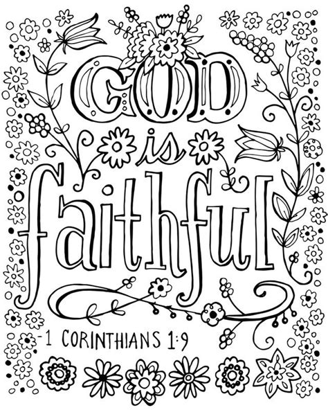 God Is Faithful Coloring Canvas Bible Coloring Pages Scripture