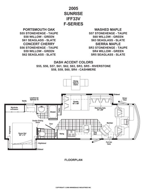 2006 Winnebago Adventurer 35a Floor Plan Floor Roma