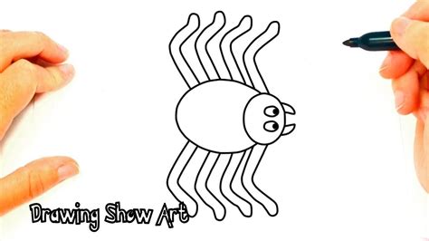 How To Draw Spiders Easy Step By Step Drawing Show Art Youtube