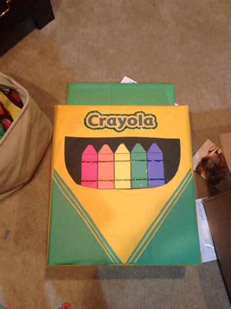 Self Made Giant Crayon Box Made From Items Around The House Crayon Box Classroom Themes