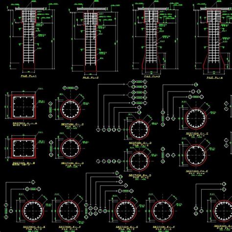 Details Of Piles Dwg Detail For Autocad Designs Cad