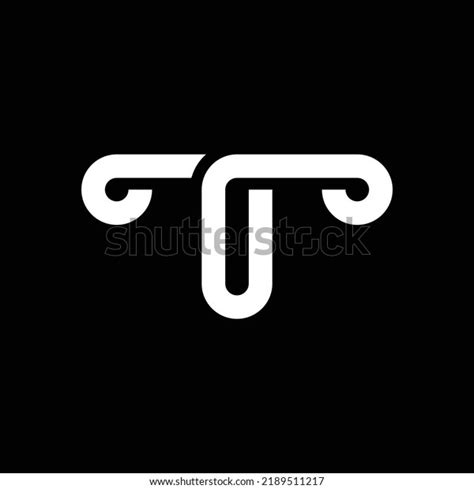 Modern Letter T Monogram Vector Logo เวกเตอรสตอก ปลอดคาลขสทธ