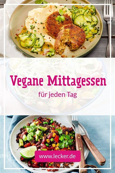 Veganes Mittagessen Sättigende Hauptgerichte Lecker Kochen Und