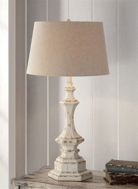Shabby Cottage Chic Table Lamps French Country Hexagon Base 34 H ~ Set Of 2 Ebay Lamps