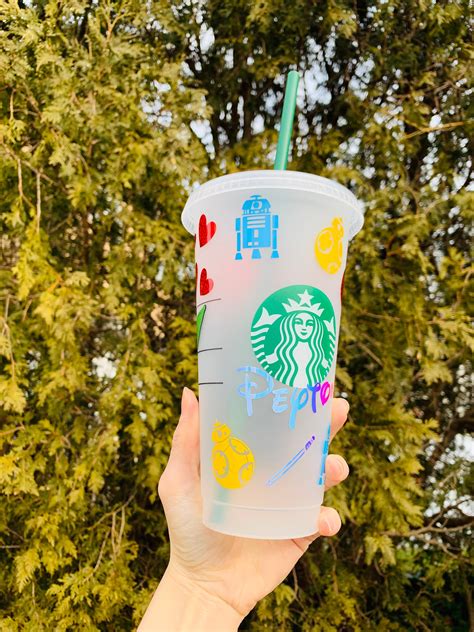 Baby Yoda Starbucks Cold Cup Venti Reusable Cup Etsy