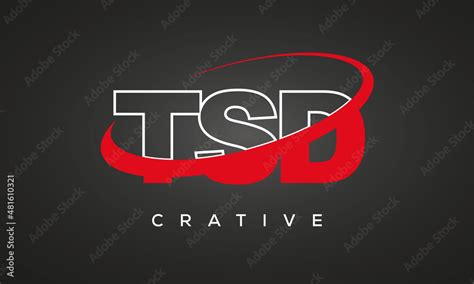 Tsd Creative Letters Logo With 360 Symbol Logo Design Stock Vector