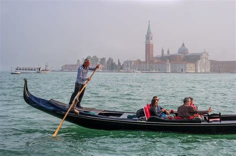 Venice Italy October 13 2017 Gondola With Tourists On The