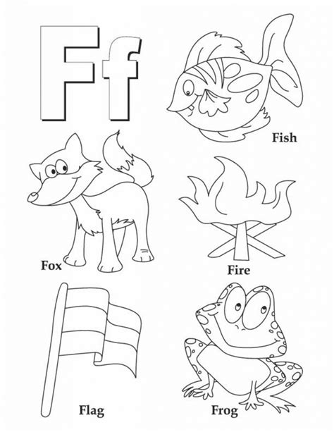 Letter f coloring sheets are fun way of letting your kid express himself through colors. F letter atoz coloring sheet