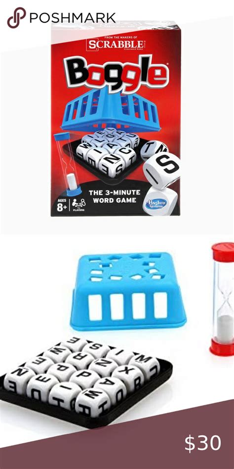 Hasbro Scrabble Boggle 3 Minute Word Game Word Games Boggle Boggle Game