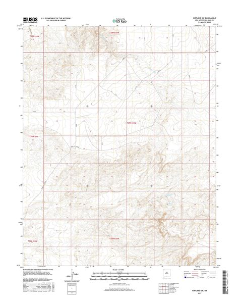 Mytopo Kirtland Sw New Mexico Usgs Quad Topo Map
