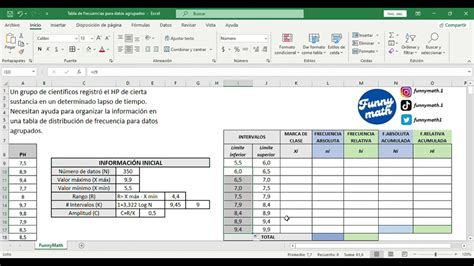 Como Crear Tabla De Frecuencias En Excel Para Datos Agrupados En Images