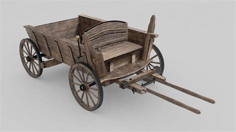 Wooden Wagon 3d Model Cgtrader