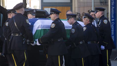 Fellow Nypd Officers Salute Slain Cop