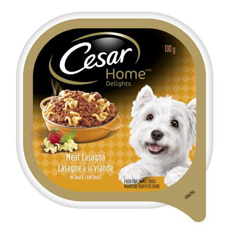 Easy peel twin pack trays. Cesar Dog Food Home Delights Lasagna | Walmart.ca