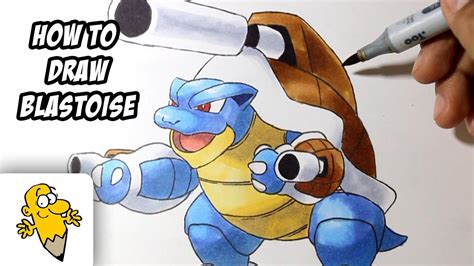 How to draw Mega Blastoise [Pokemon X/Y] drawing tutorial - YouTube