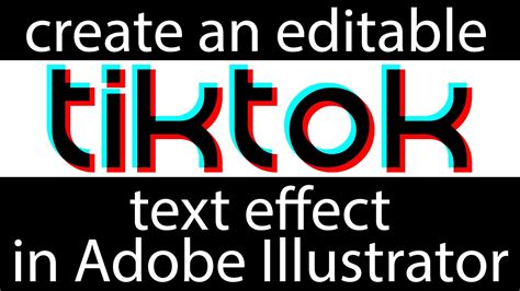 Tiktok Text Effect In Illustrator Reusable And Editable Youtube