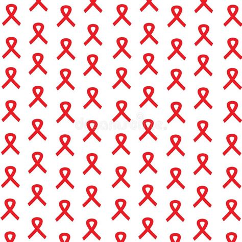 World Aids Day Red Ribbon Symbol Print Concept Long Banner Stock