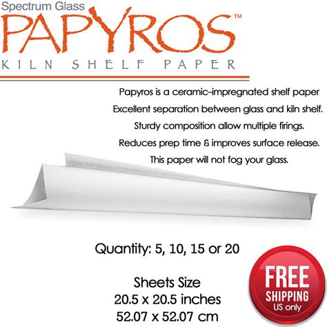 Papros Shelf Paper Roll 5 To 20 Sheets 205 Inch Square Kiln Paper