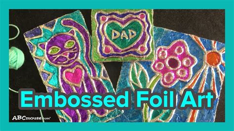 Art Activity For Kids Embossed Foil Art By Youtube