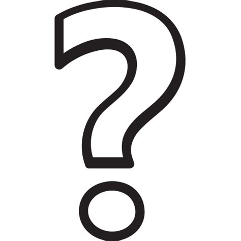 Black And White Question Mark Png Transparent Black And