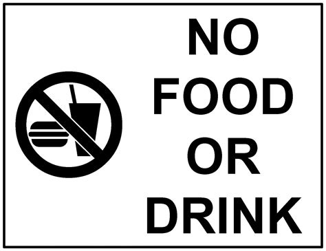No Food Or Drink Sign Free Printable Printable Templates 10584 The