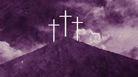Three White Crosses On Hill Easter Worship Stock Motion Graphics Sbv