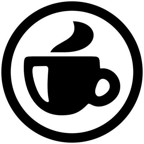 Simple Coffee Mug In Circle Sticker