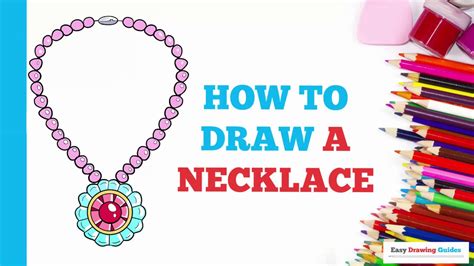 How To Draw A Necklace In A Few Easy Steps Drawing Tutorial For